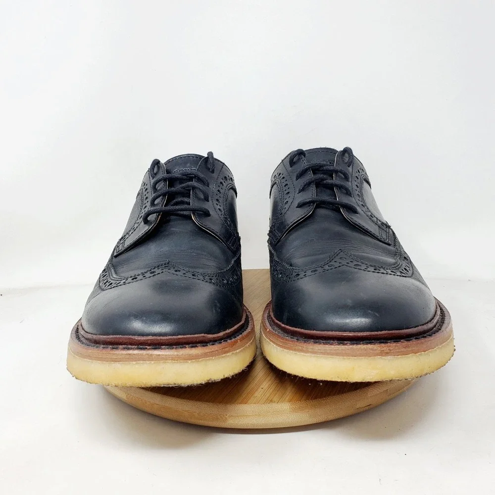 Frye‎ Shoes Mens 11 Luke Black Leather Longwing Brogue Crepe Sole Oxford